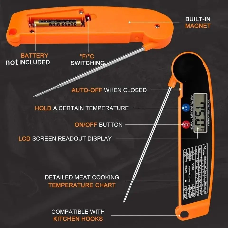 핫세일 디지털 주방용 식품 온도계 (고기, 물, 우유, - Digital Thermometer Probe 리뷰 및 가격