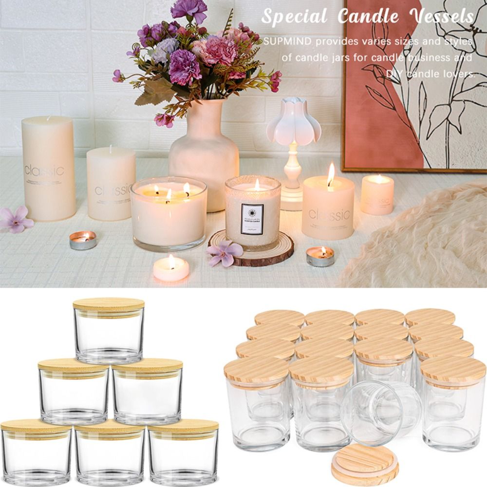 투명 유리 캔들 항아리, 투명 작은 유리 아로마 테라피 - Candle Making Supplies Jars 리뷰 및 가격