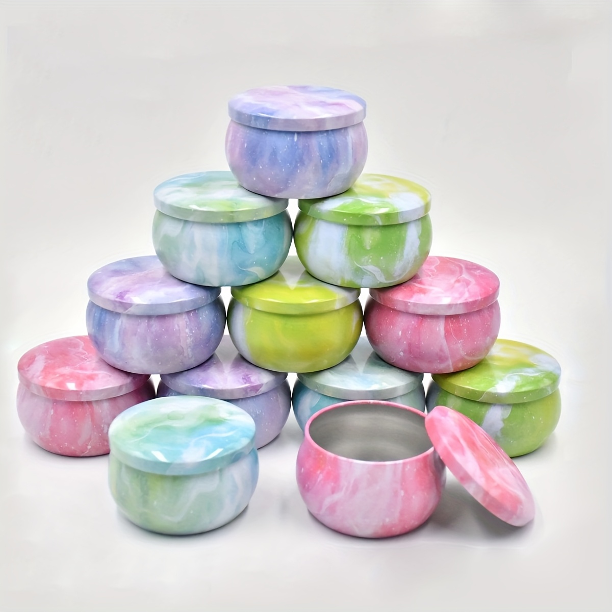 별이 빛나는 하늘 무늬 금속 빈 캔들 용기, 6개입 2 - Candle Making Supplies Jars 리뷰 및 가격