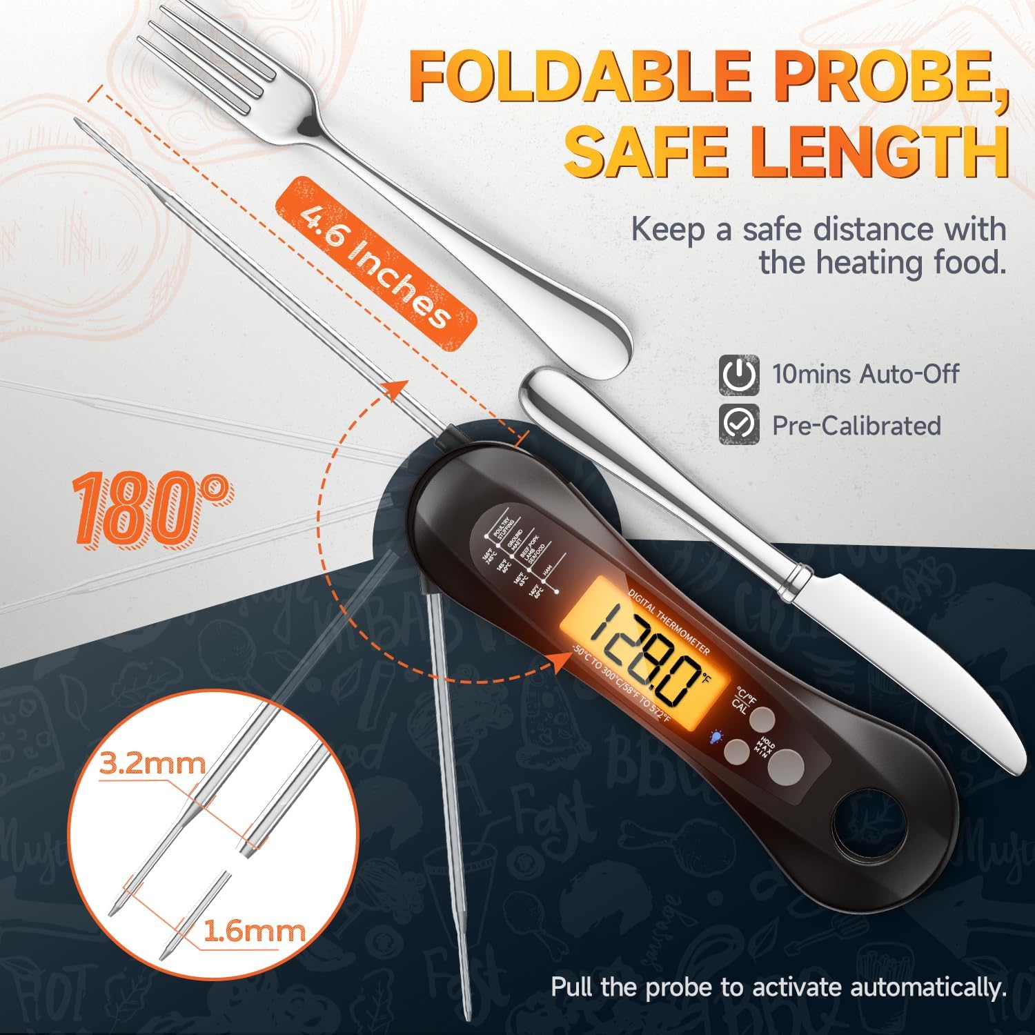 접이식 프로브, LED 디스플레이가 포함된 디지털 즉시 - Digital Thermometer Probe 리뷰 및 가격