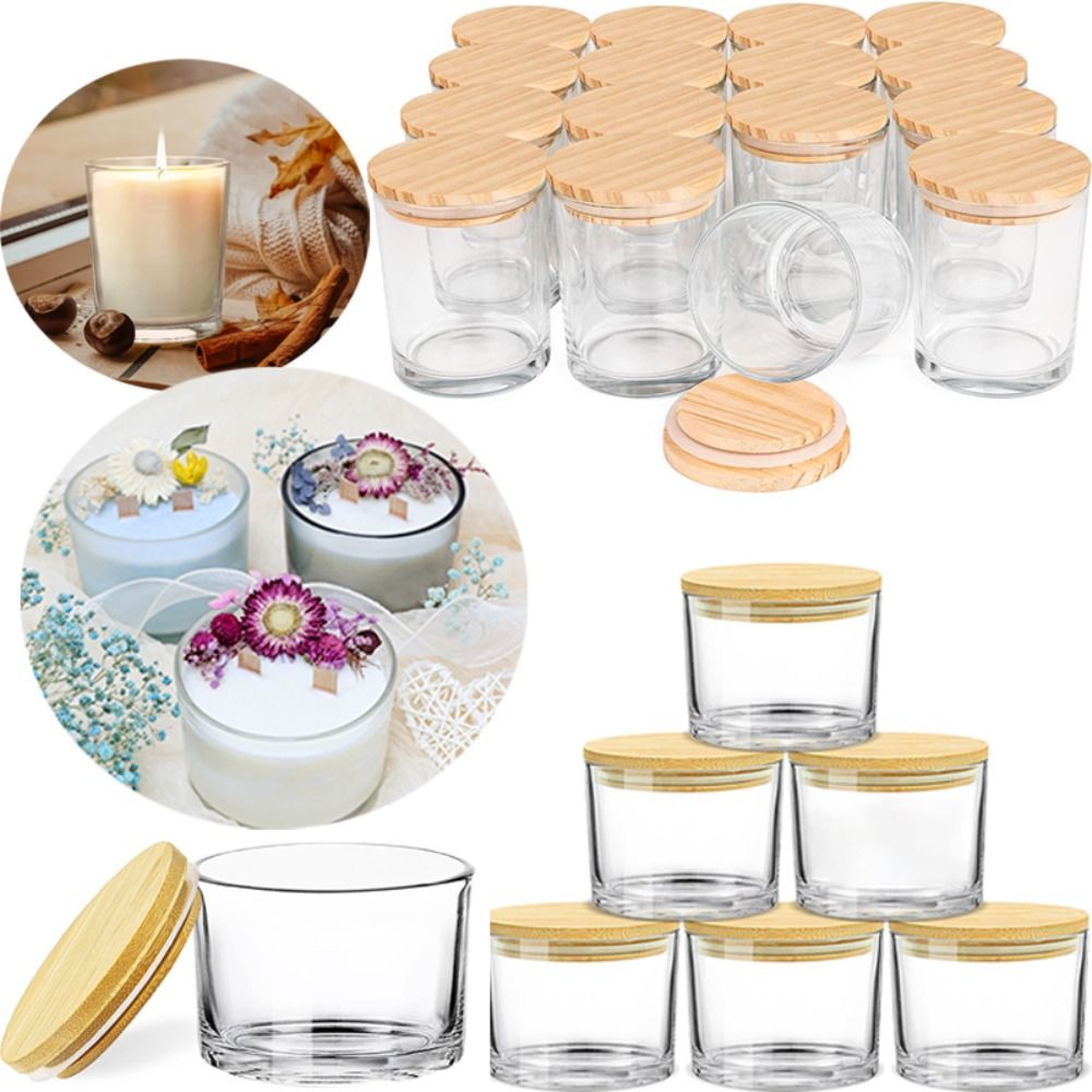 새로운 투명 유리 양초 항아리 투명 작은 빈 양초 용기 - Candle Making Supplies Jars 리뷰 및 가격