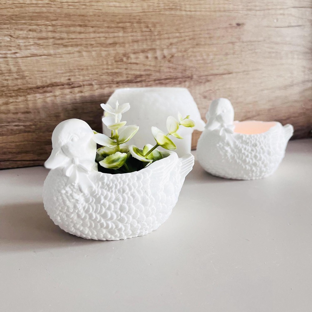 아름다운 석고 오리 보관 상자 실리콘 몰드 3D 동물  - Candle Making Supplies Jars 리뷰 및 가격