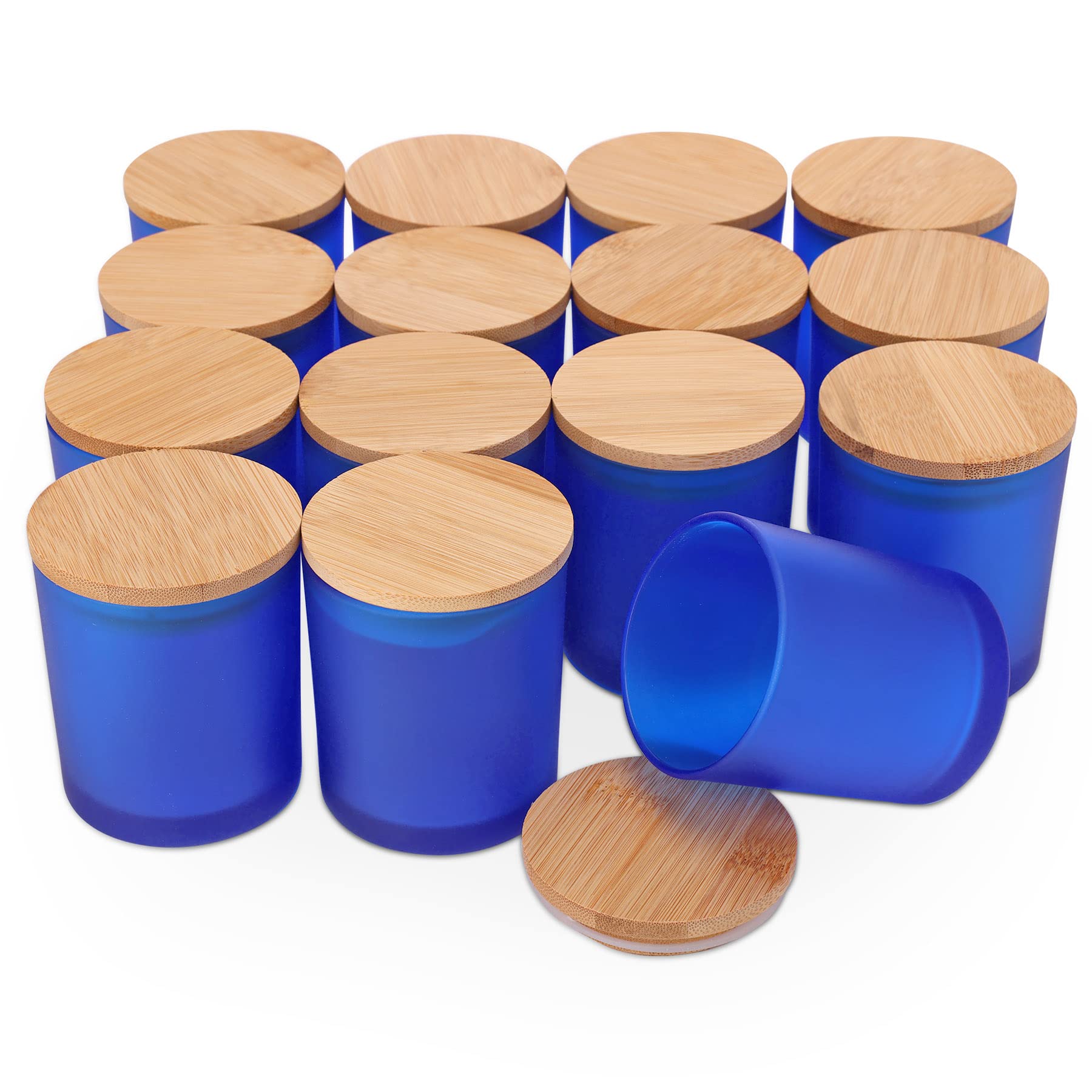 대나무 뚜껑이 달린 반투명 호박색 유리 캔들 항아리,  - Candle Making Supplies Jars 리뷰 및 가격